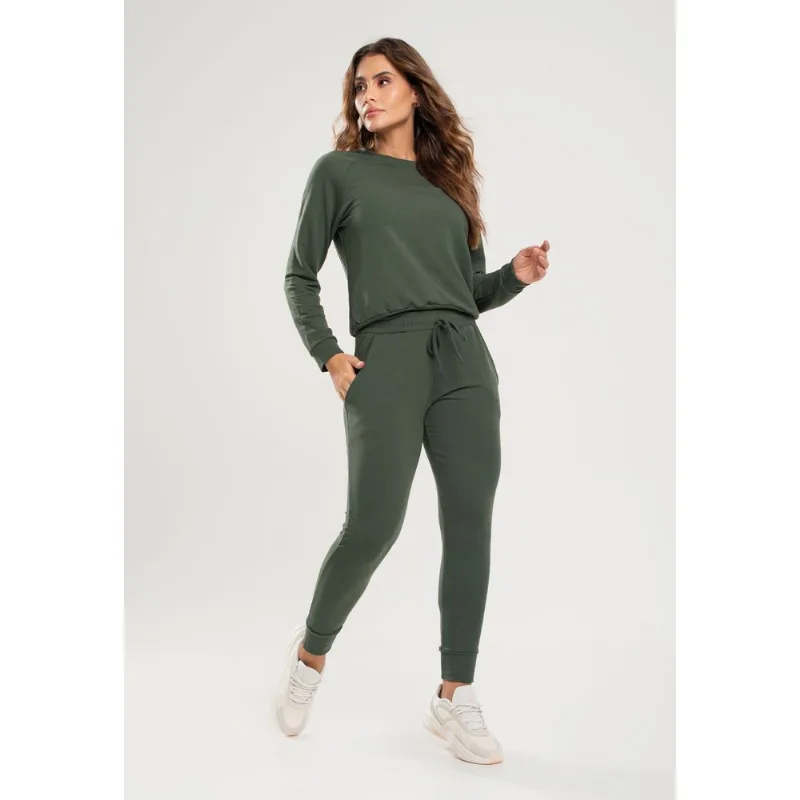 Calça Comfy Jogger Moletinho Verde Salvatore Tamanho M