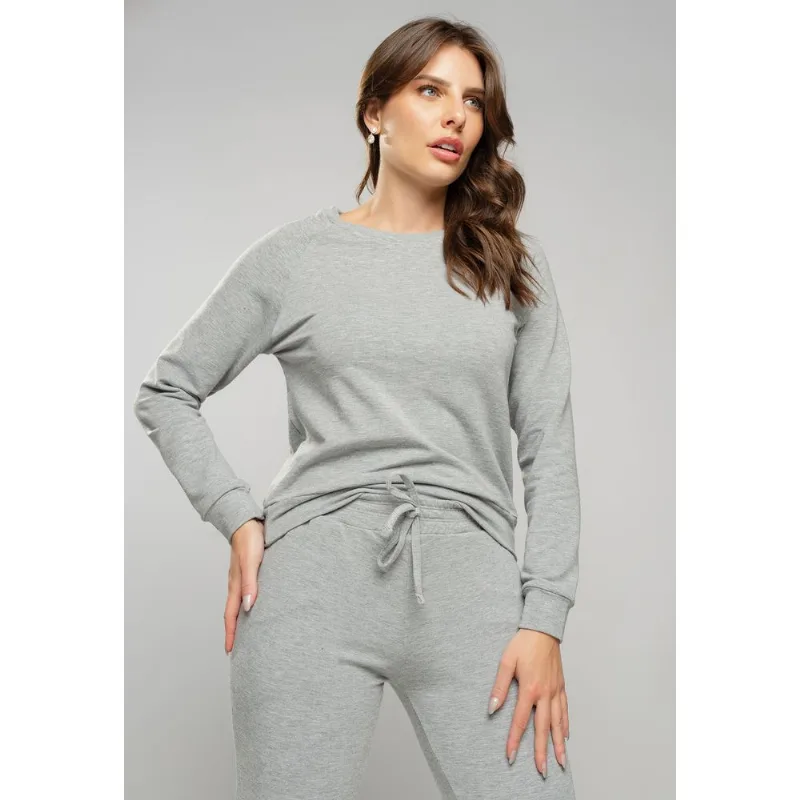 Casaco Comfy Com Gola Canoa Moletinho Mescla Salvatore Tamanho G