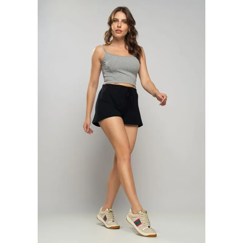 Short Malha Comfort Preto Salvatore Tamanho P