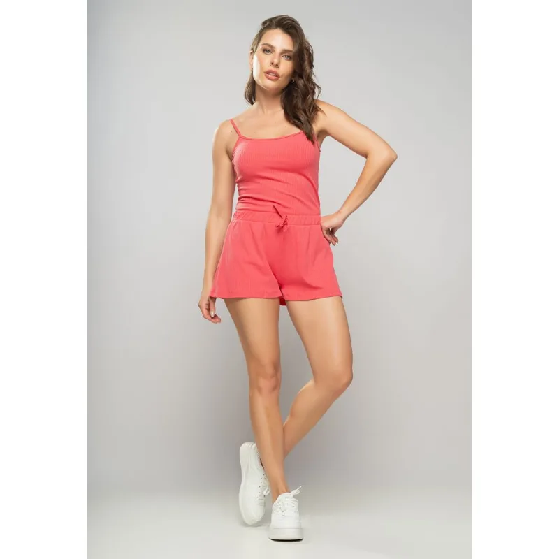 Short Comfy Godê Canelado Melancia Salvatore Tamanho G