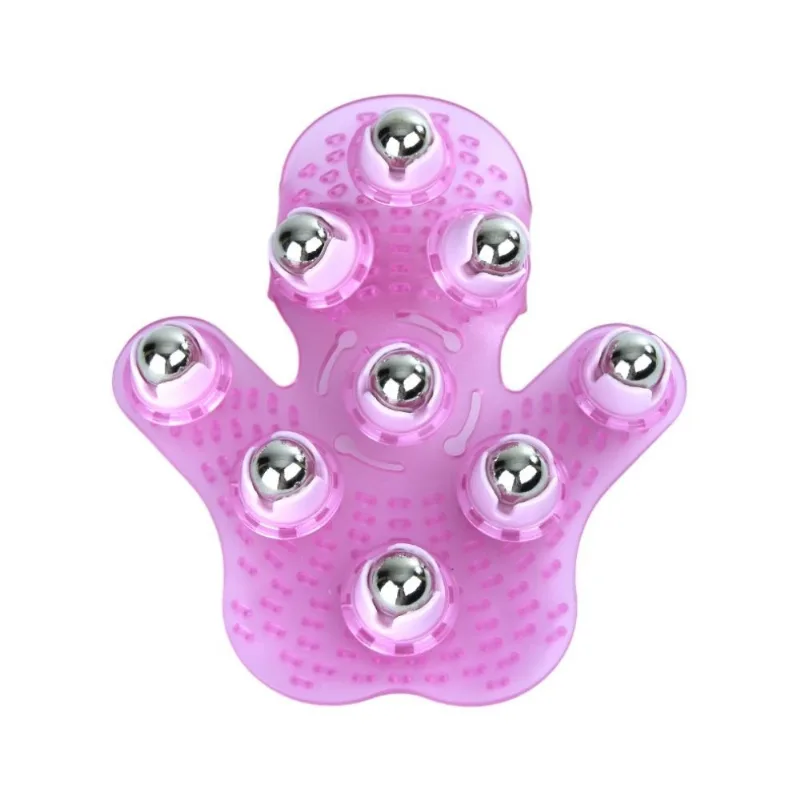 Luva Massageadora Corporal 9 Esferas Aço Rosa Acte Sports