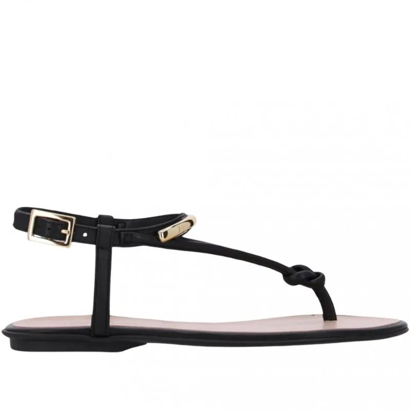 Sandália Rasteira Feminina Luz da Lua 52217800 36 / Est.Preto
