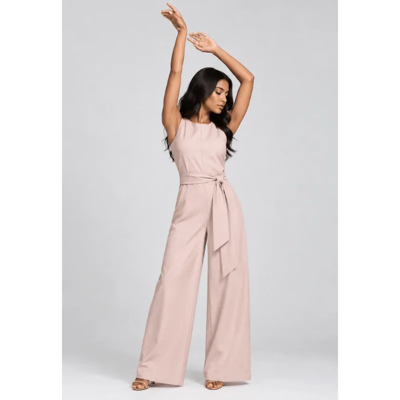 Macacão Regata Feminino Alfaiataria Pantalona Nude Salvatore Tamanho M