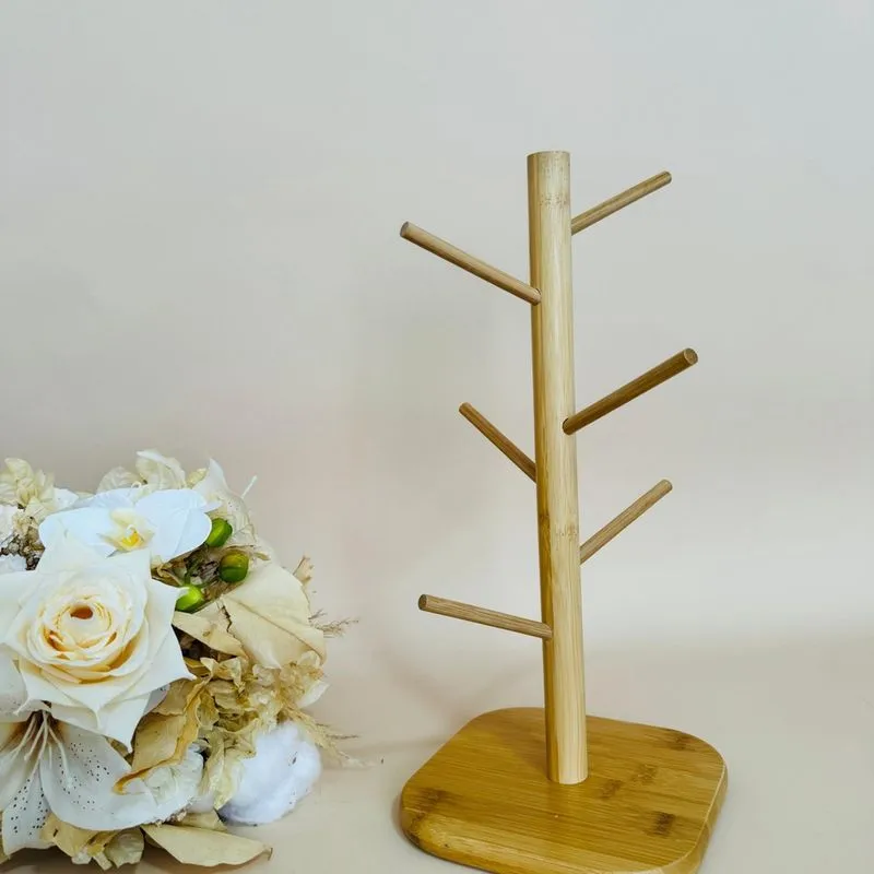 Suporte para xícaras de Bambu