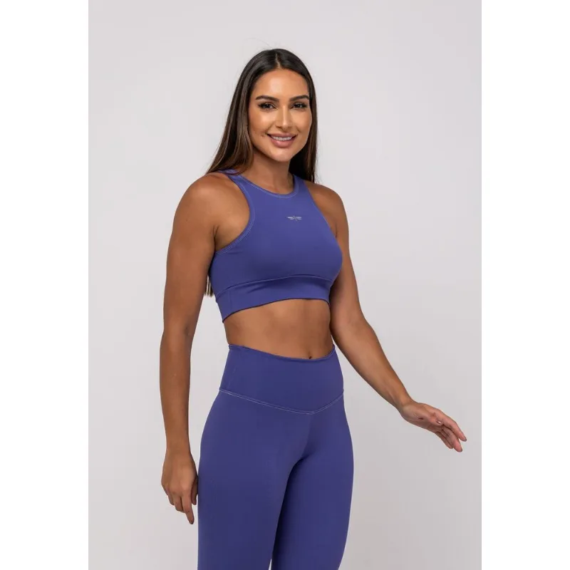 Top Suplex Poliamida Costura Azul Salvatore Tamanho GG