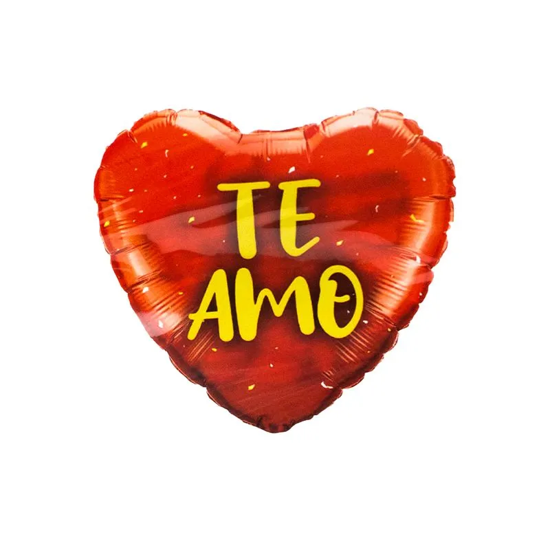 Balão Metalizado Brilhante Te amo PTD Festas Balão Brilhante Te amo