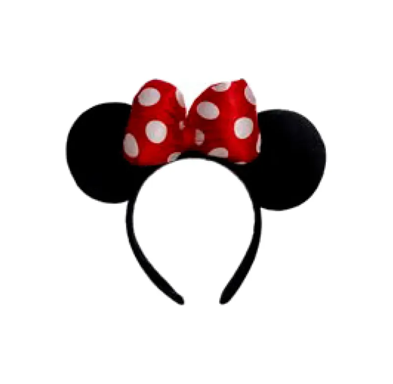 Tiara Infantil Fantasia Ratinha Laço Cetim Vermelho Ponto das Festas