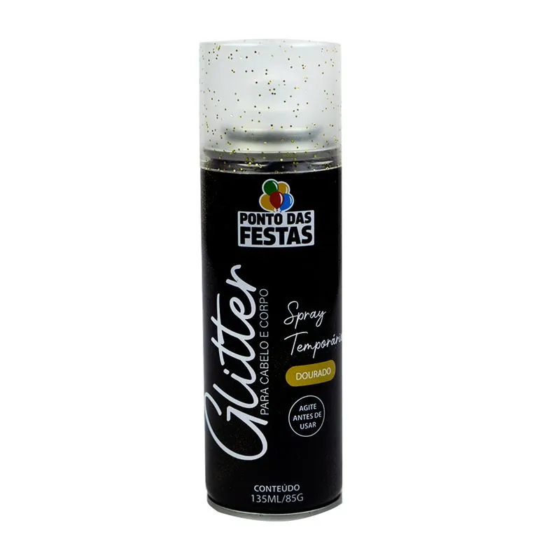 Spray de Glitter para Cabelo e Corpo 135ml PTD Festas