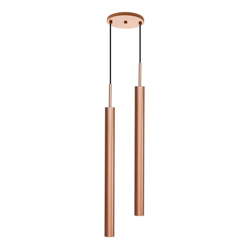 Pendente Tubo Duplo Alumínio Cobre p/ LED MR11 GU10 ST1697