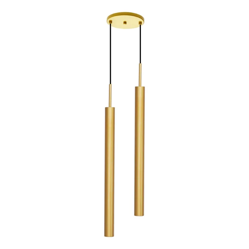 Pendente Tubo Duplo Alumínio Dourado p/ LED MR11 GU10 ST1697