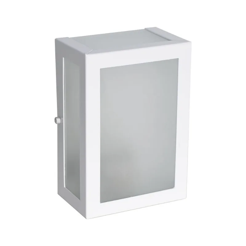 Arandela 5 Vidros Liso em Alumínio P/1xE27 Externo Branca ST2777