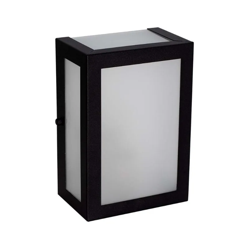 Arandela 5 Vidros Liso em Alumínio P/1xE27 Externo Preto ST2777