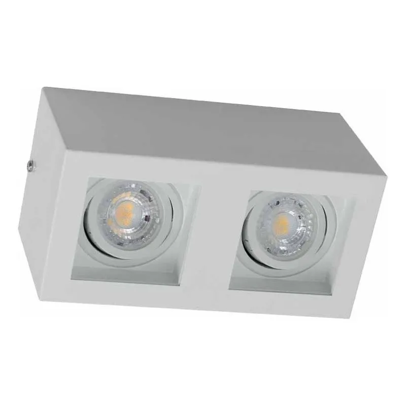 Plafon Spot Sobrepor Box Duplo Branco p/ 2x MR16 Starlumen ST2945