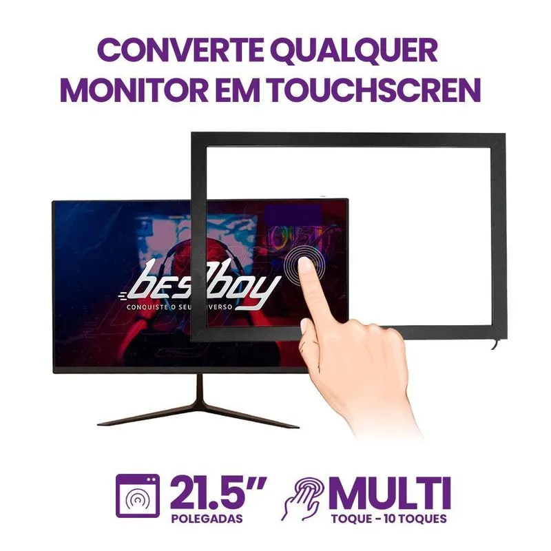 Tela Moldura Touch Screen Infravermelho 21.5 16:9 10 Toques