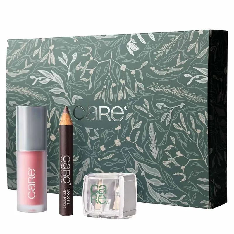 Care Natural Beauty Jolly Glow Kit - Lip Oil + Lápis Sombra + Apontador Kit