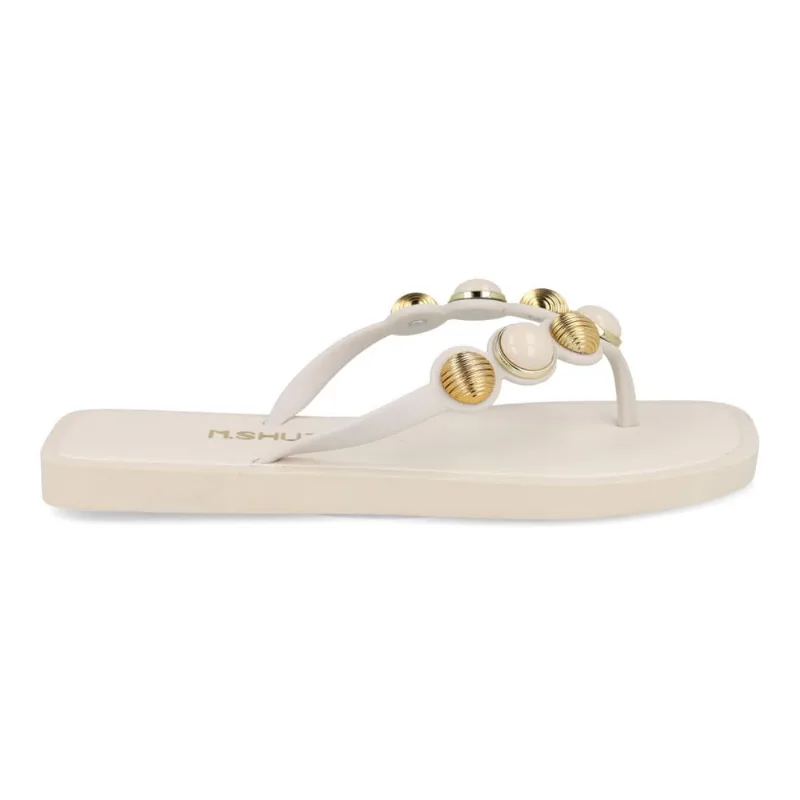 Tamanco M Shuz Casual Off White Feminino 38