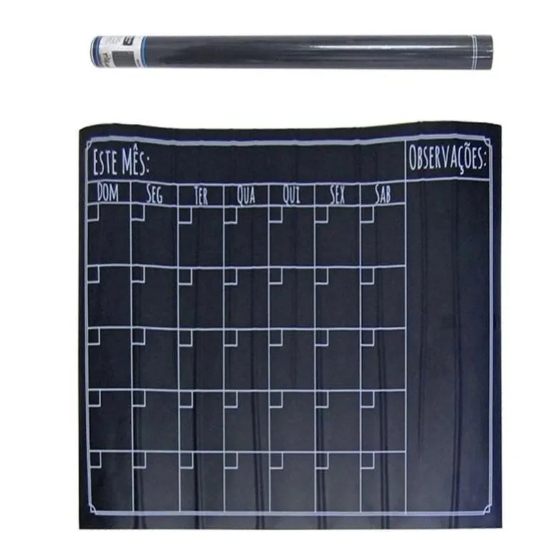 Lousa Calendário Adesiva Planner Mensal E Semanal
