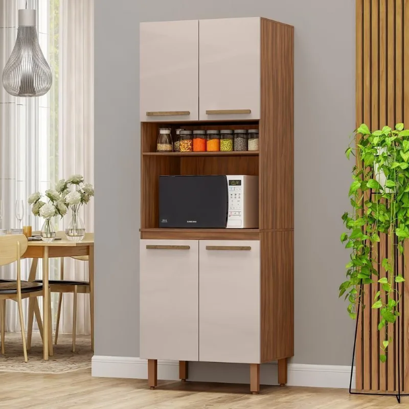 Paneleiro Pop Torre Quente 70cm Com 4 Portas E 1 Nicho