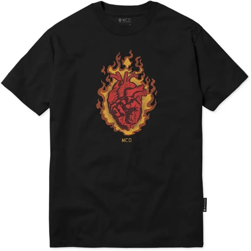 Camiseta MCD Corazón En Llamas WT23 Masculina Preto GG / preto