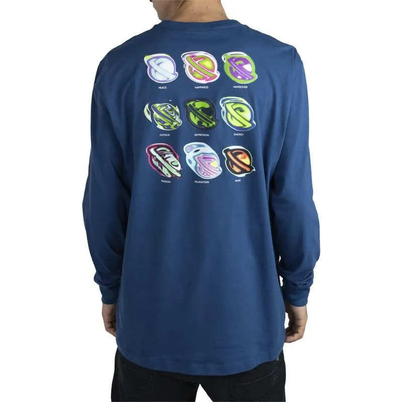 Camiseta Lost Manga Longa Feelings WT23 Dark Marinho GG / azul-escuro