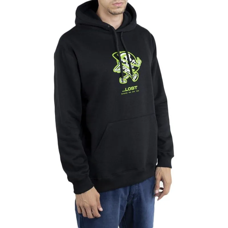 Moletom Lost Canguru Saturn Walking Masculino Preto GG / preto