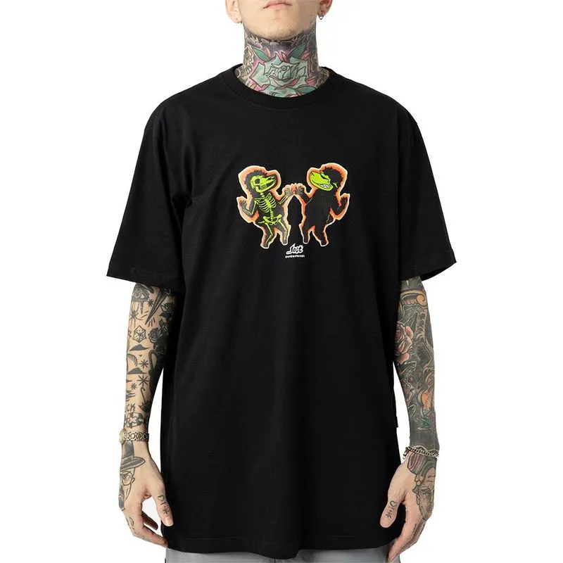 Camiseta Lost Shocked WT24 Masculina Preto P / preto