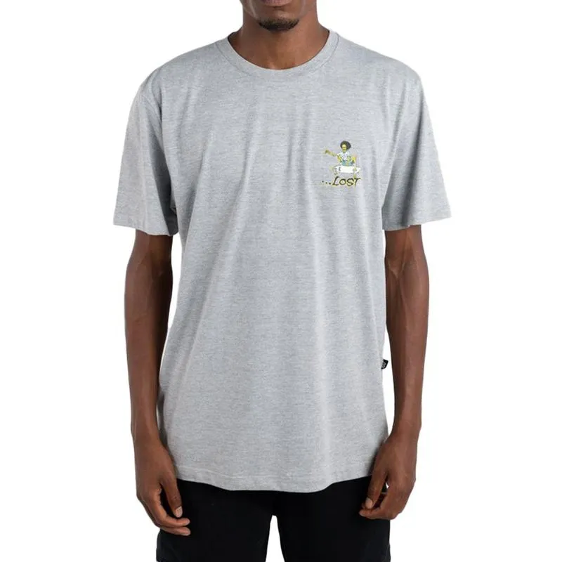Camiseta Lost Air Time SM24 Masculina Mescla Médio GG / cinza