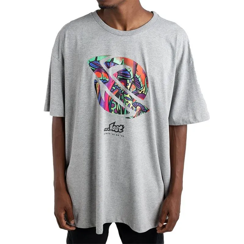 Camiseta Lost Mushroom Saturn Oversize SM24 Mescla Médio 1G / cinza