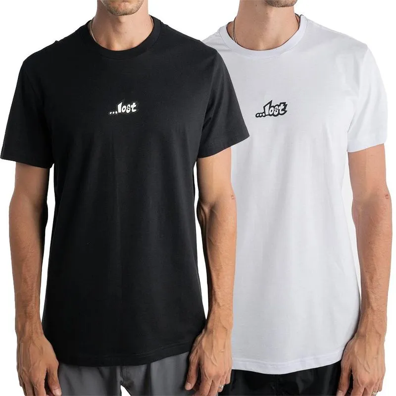 Kit 2 Camisetas Lost Branding SM24 Masculina Branco/Preto GG / branco