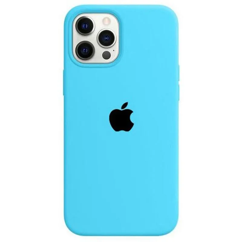 Capinha Capa Silicone Iphone 12/12 Pro - Azul-Claro