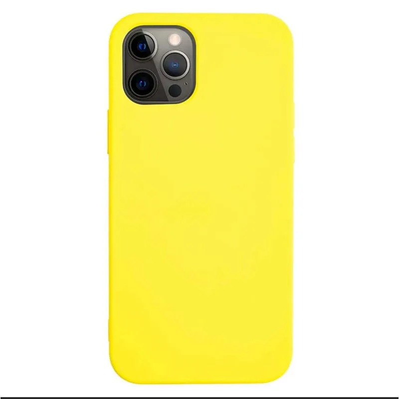 Capinha Capa Silicone Iphone 12 Pro Max - Amarelo