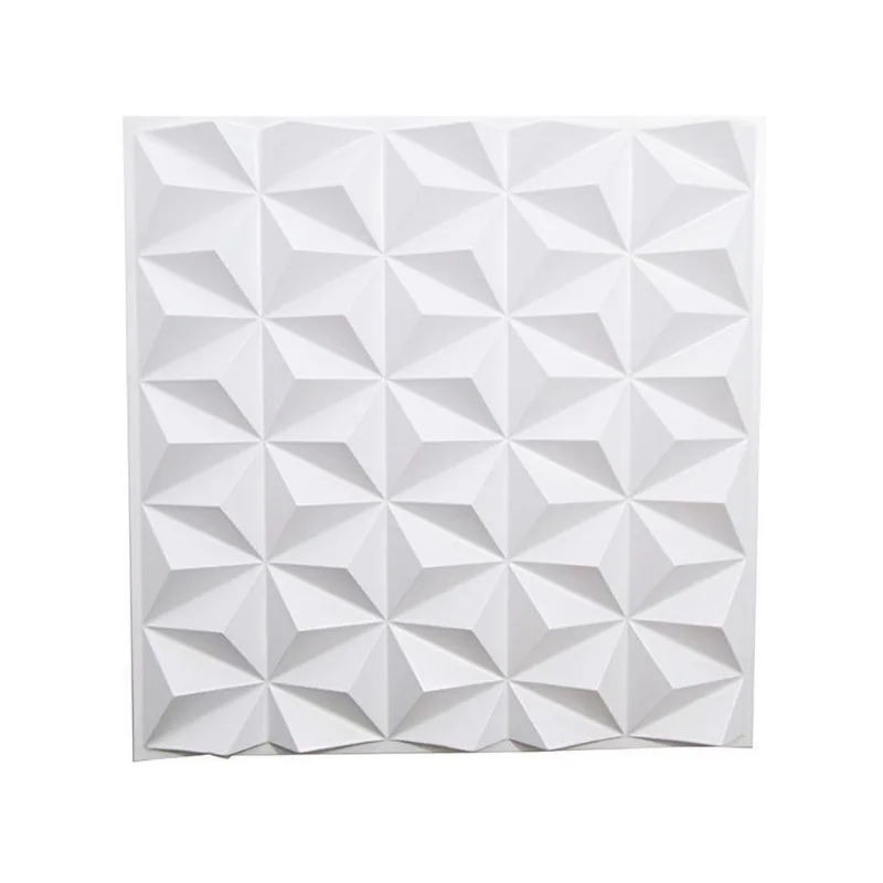 Kit 10 Placas Revestimento Parede Pvc 3D Relevo Triangulos