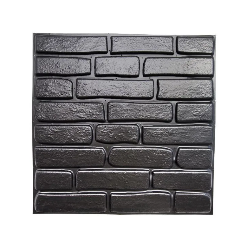 Kit 50 Placas Revestimento Parede Pvc Relevo Tijolinho Preto