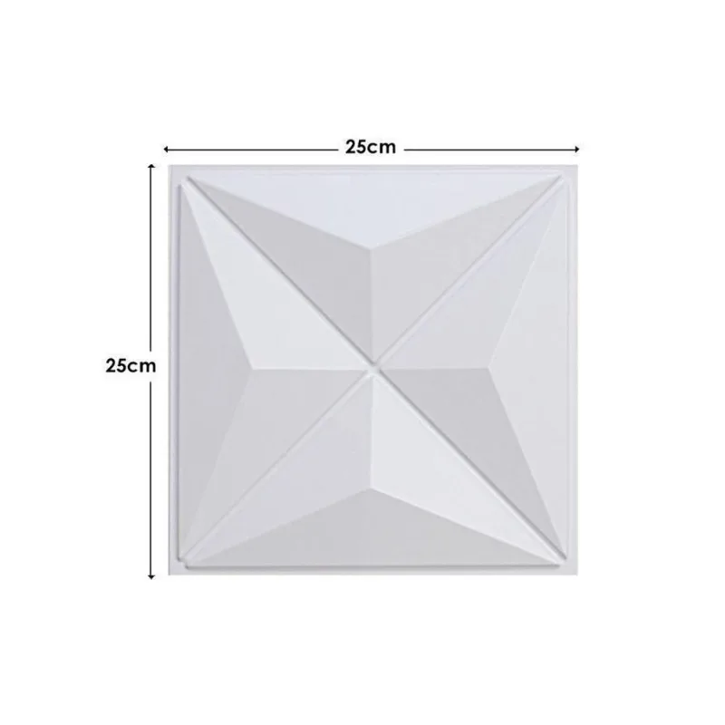 Kit 30 Placas Pvc 3D Revestimento De Parede Estrelar 25 Cm