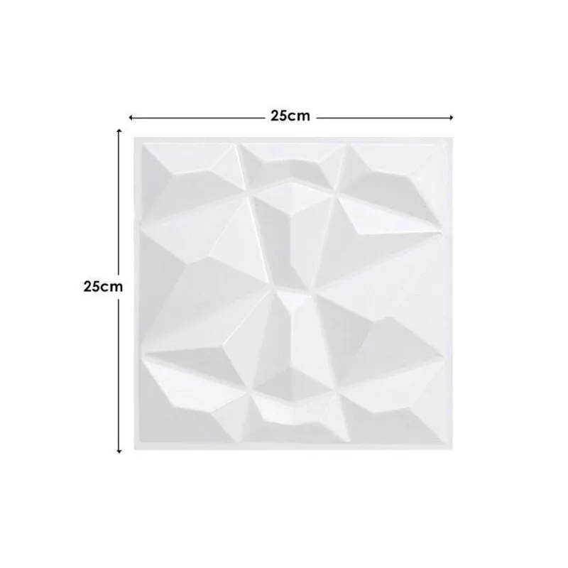 Kit 20 Placas Pvc 3D Revestimento De Parede Diamante 25 Cm