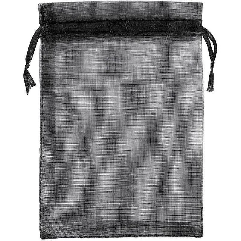 Saco De Organza Preto 10x15cm Pct Com 10