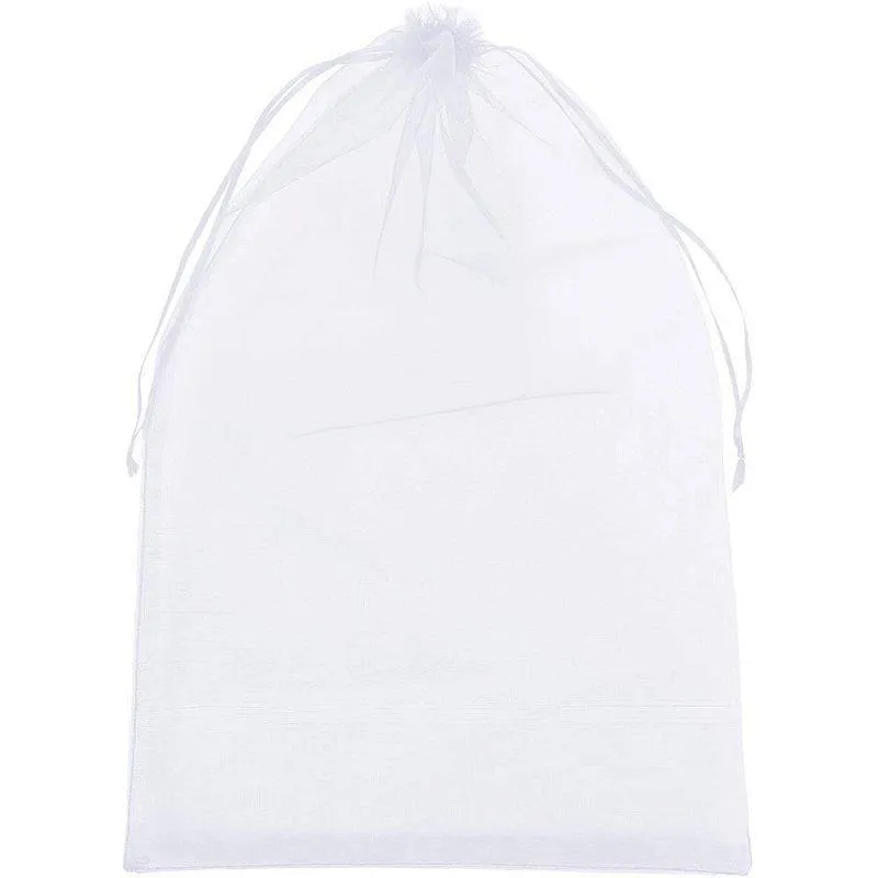 Saco De Organza Branco 20x40cm Pct Com 05