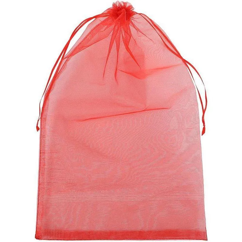 Saco De Organza Vermelho 24x40cm Pct Com 05