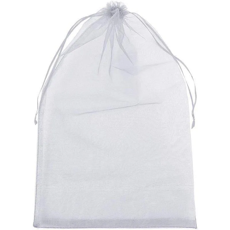 Saco De Organza Prata 24x40cm Pct Com 05