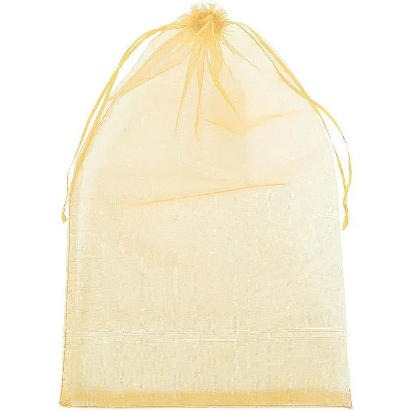 Saco De Organza Dourado 24x40cm Pct Com 05