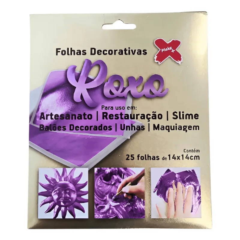 FOLHA METALIZADA 14X14CM ROXO 6119