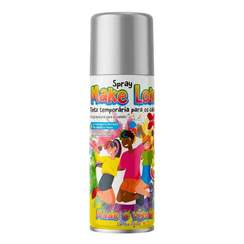 Tinta de Cabelo Spray Make Loko 120ml Prata