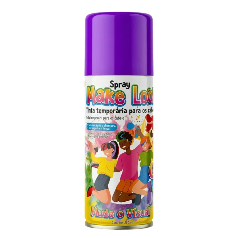 Tinta de Cabelo Spray Violeta Temporária para Cabelos e Fantasias