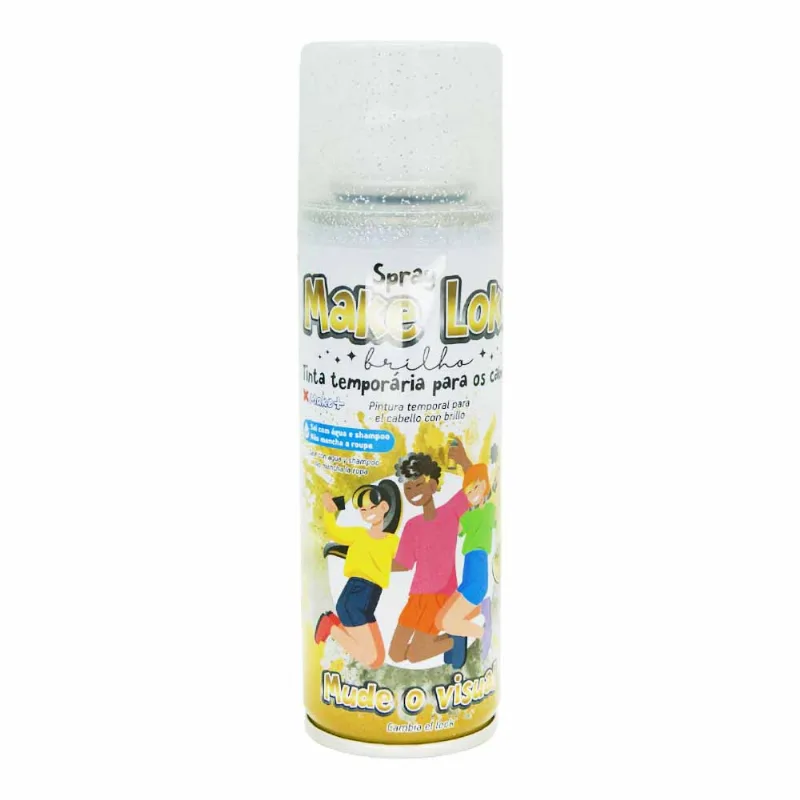 Tinta Spray para Cabelo 120ml Prata 2879 Make+ - UN