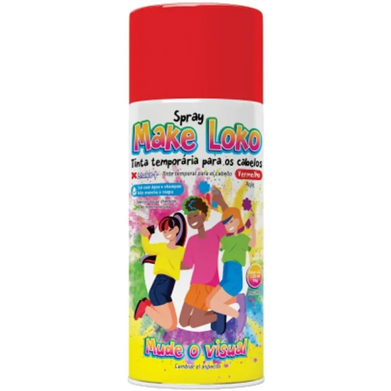 Pinta Cabelo 120ML Make Loko Vermelho DP.C/24