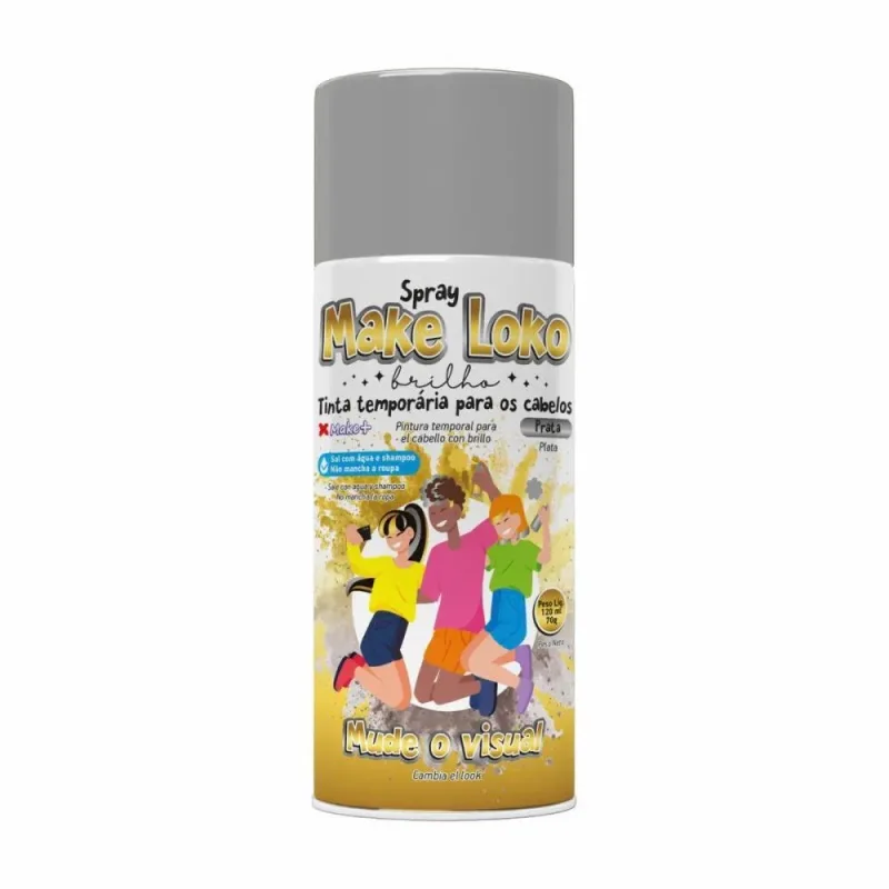 Pinta Cabelo 120ML Make Loko Brilho Prata DP.C/24