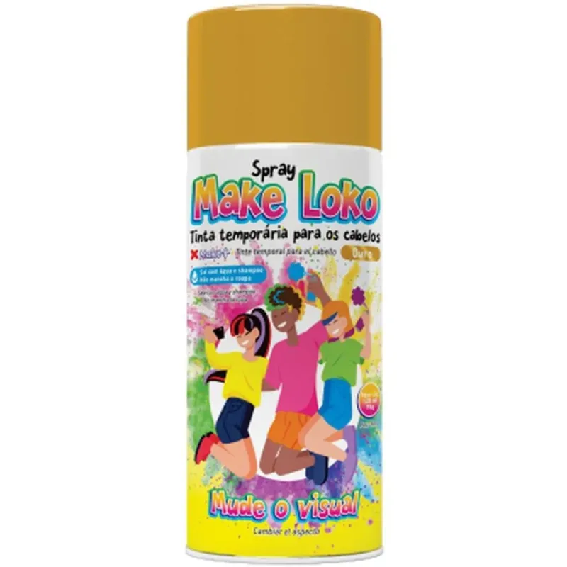 Pinta Cabelo 120ML Make Loko Brilho Dourado DP.C/24
