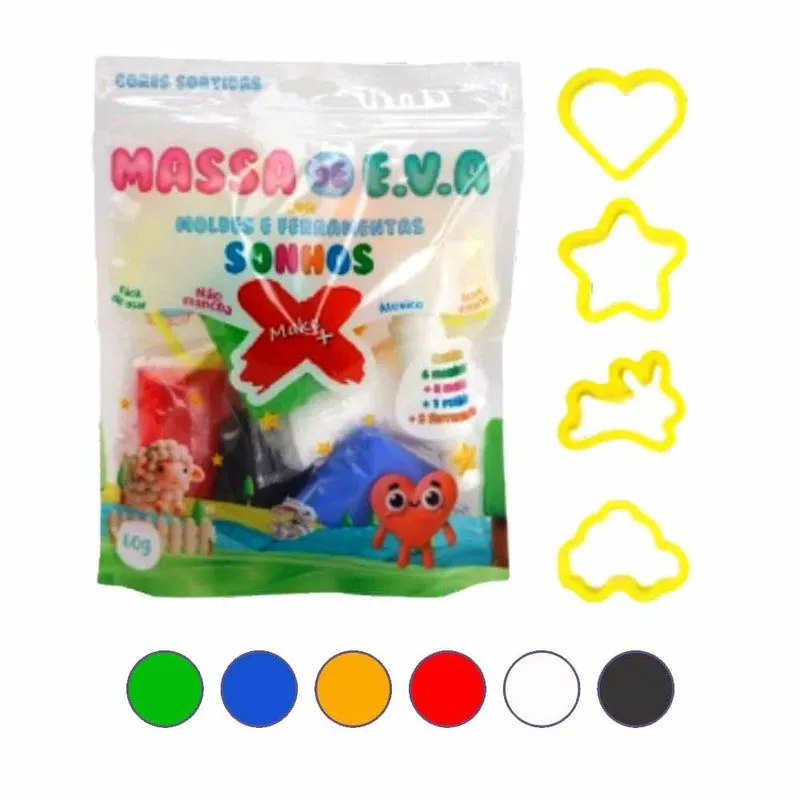 Kit Massa de EVA 60g Sonhos 13707 Make+ - UN