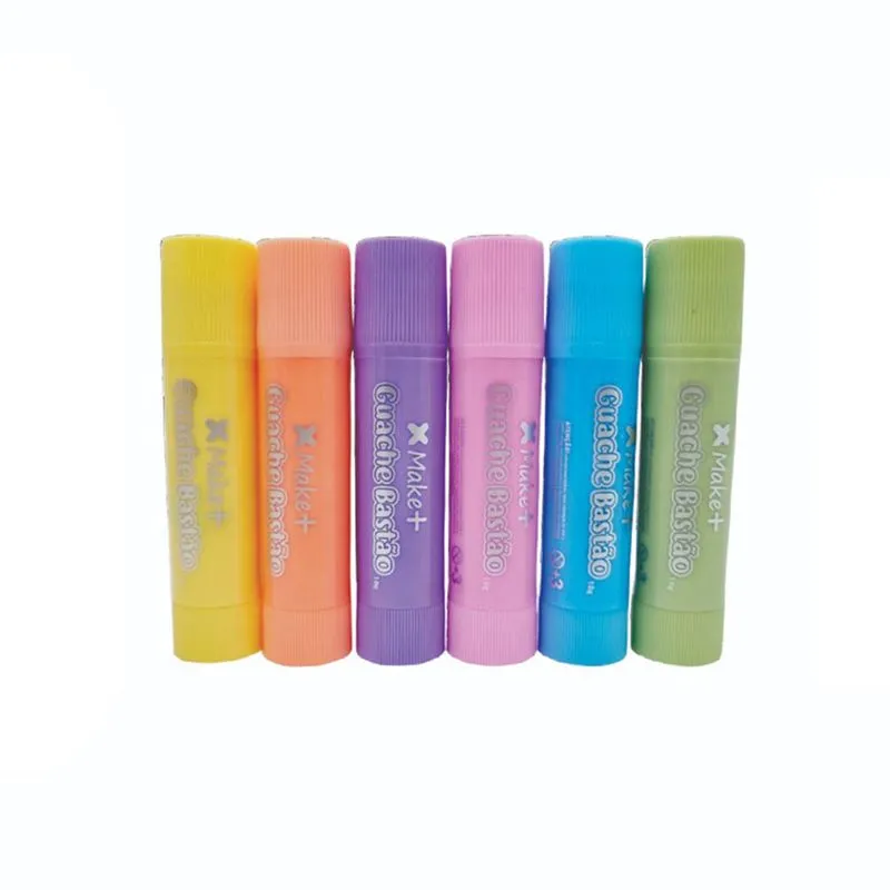 Tinta Guache Bastao 60G 6 Cores Pastel Make+