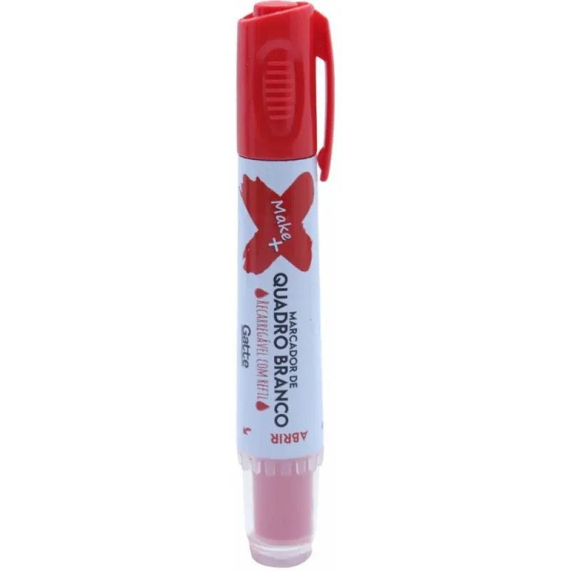 Pincel Quadro Branco QB Recarregavel C/REFIL Vermel CX.C/12